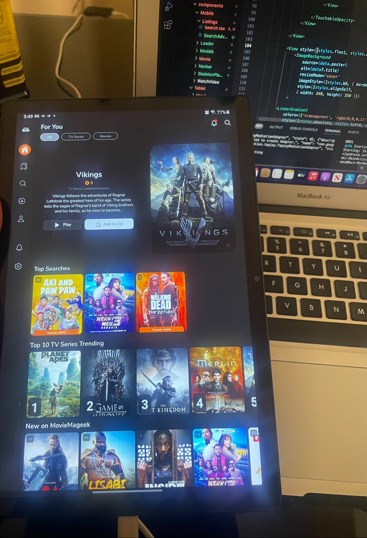 Tab view