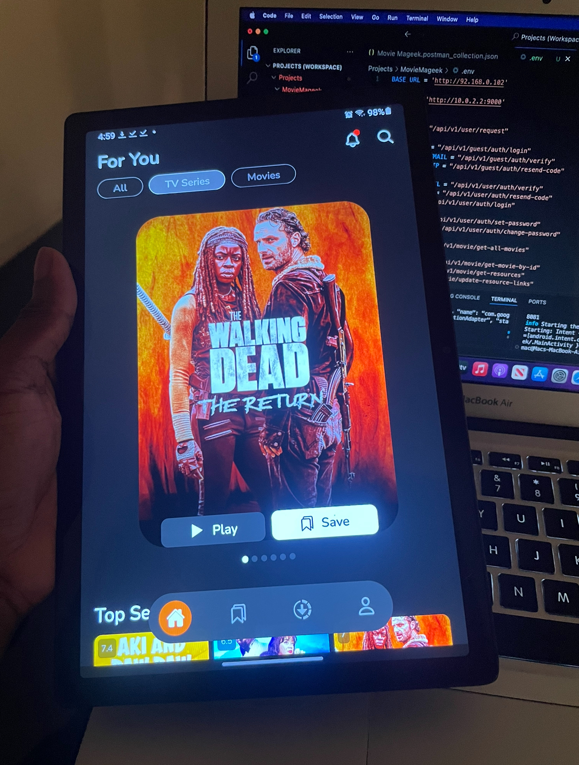 Tab view